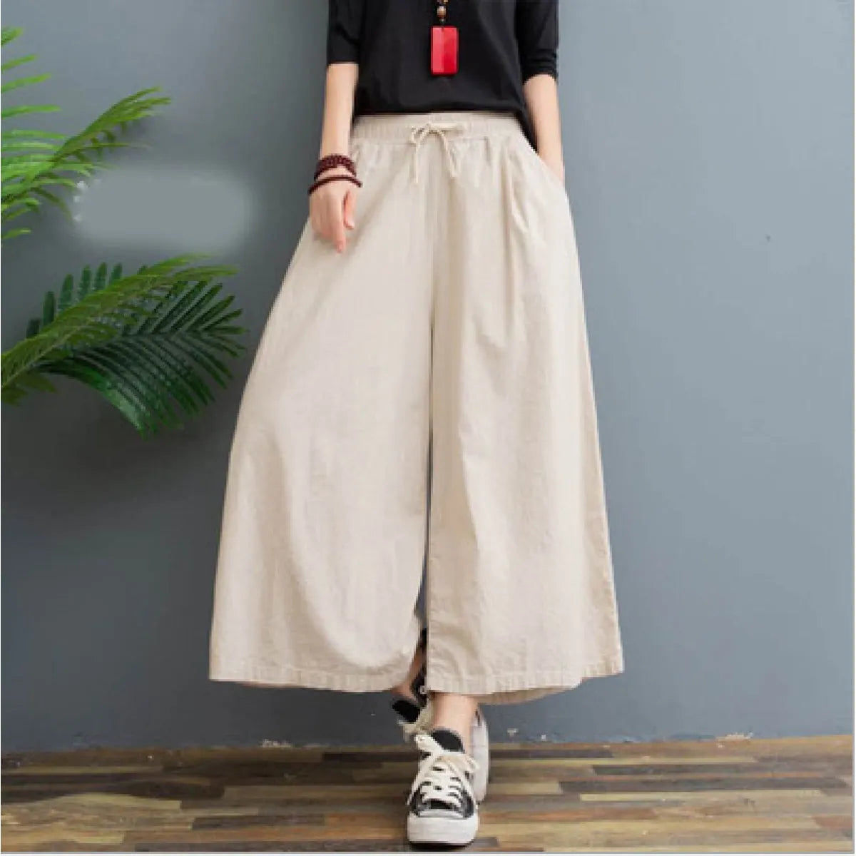 Taikoo | Pleated Linen Comfort Fit Pants