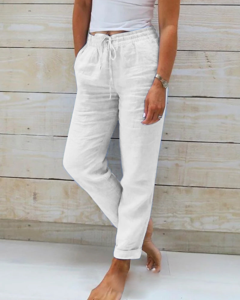 Taikoo | Luxe Cotton-Linen Tailored Trousers