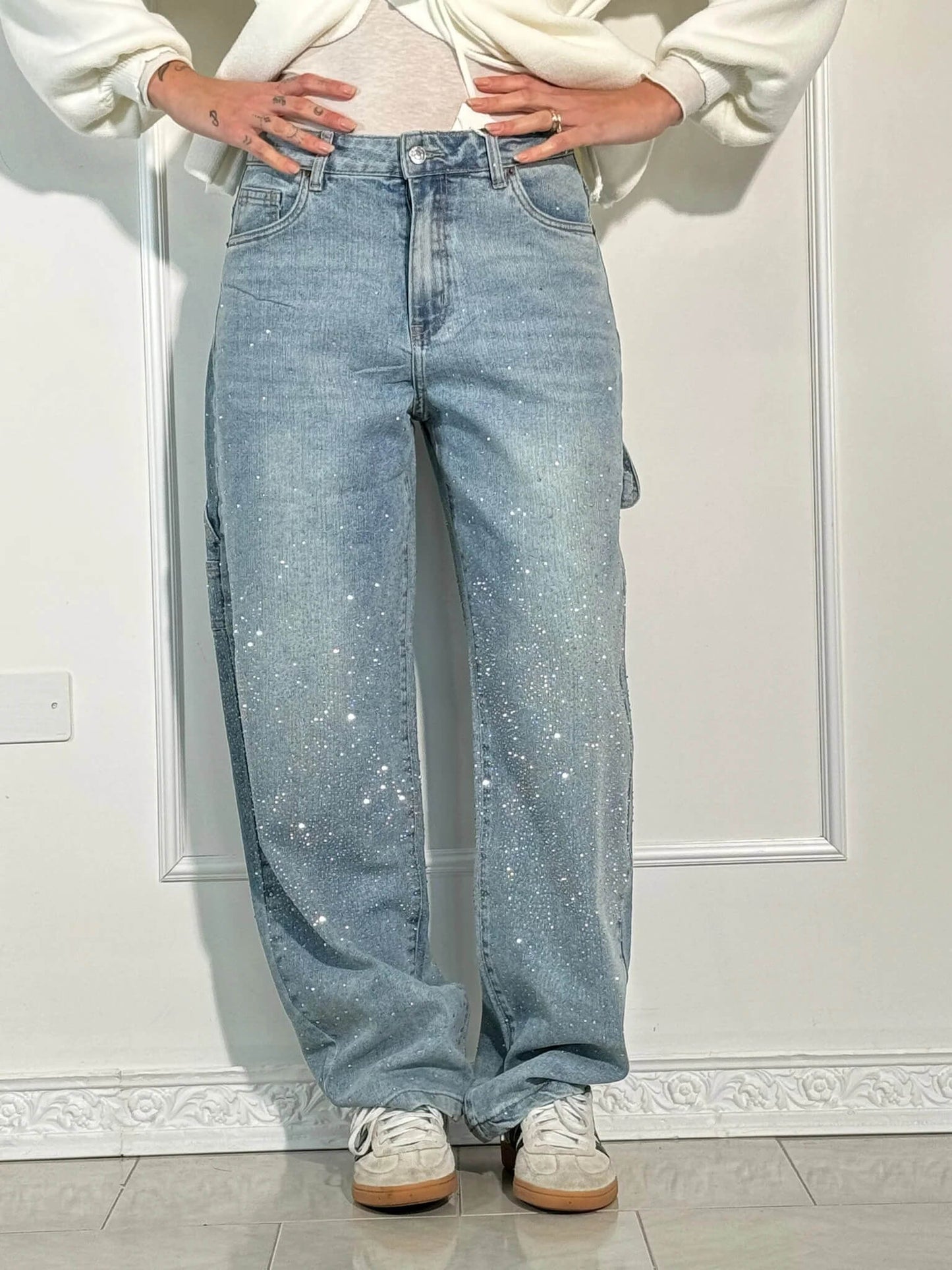 Talia | High-Waist Glitter Jeans
