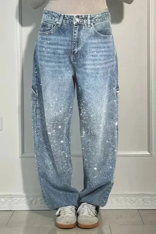 Talia | High-Waist Glitter Jeans